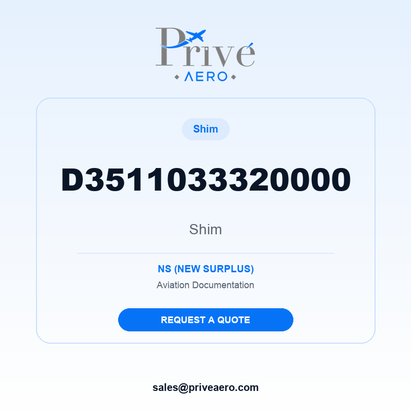 P/N D3511033320000 Shim D3511033320000 Shim – Privé Aero