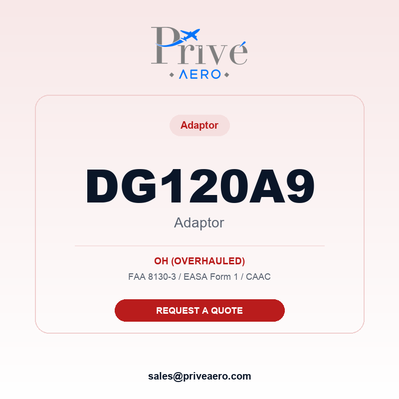 P/N DG120A9 ADAPTOR DG120A9 ADAPTOR – Privé Aero