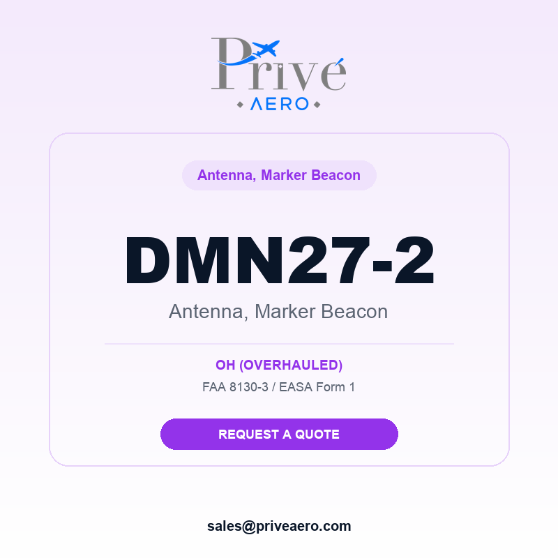 P/N DMN27-2 Antenna, Marker Beacon DMN27-2 Antenna, Marker Beacon – Privé Aero