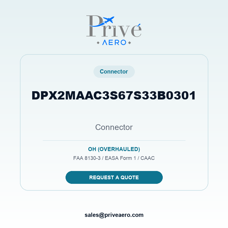 P/N DPX2MAAC3S67S33B0301 CONNECTOR DPX2MAAC3S67S33B0301 CONNECTOR – Privé Aero