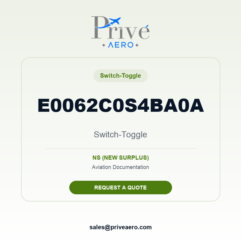 P/N E0062C0S4BA0A Switch-Toggle E0062C0S4BA0A Switch-Toggle – Privé Aero