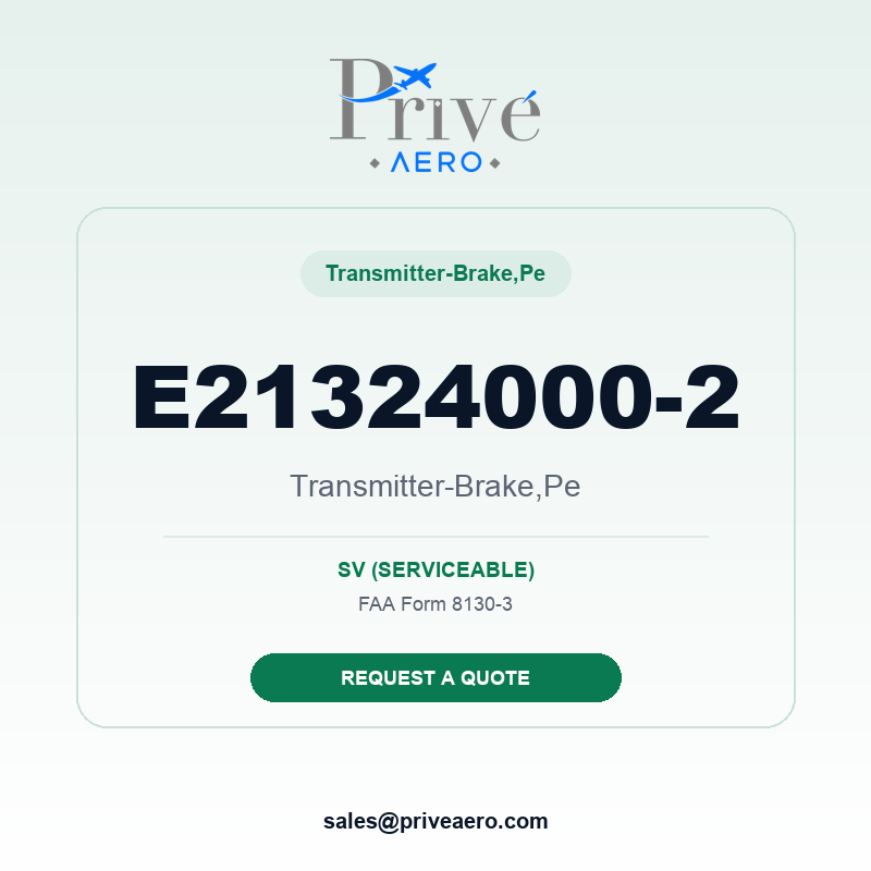 P/N E21324000-2 Transmitter-Brake,Pe E21324000-2 Transmitter-Brake,Pe – Privé Aero