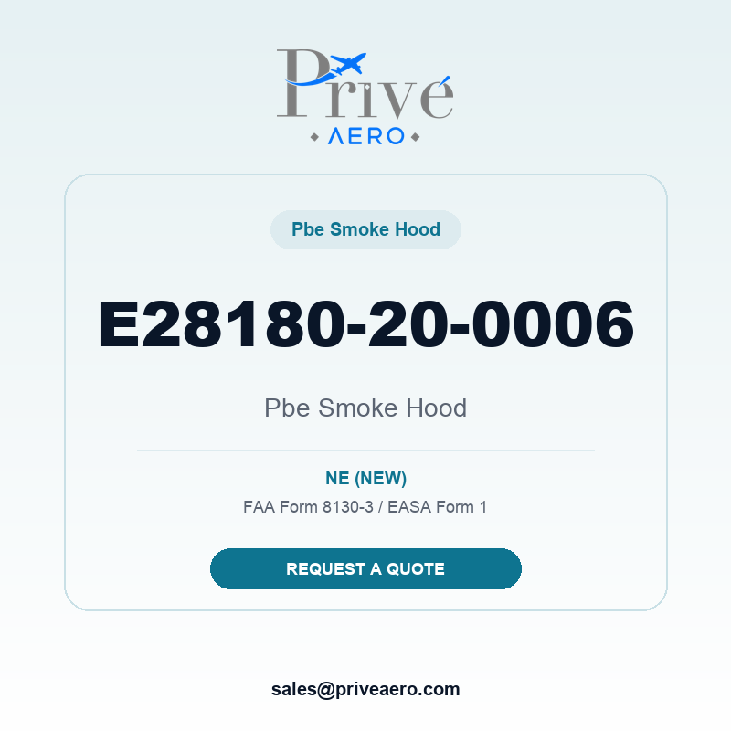 P/N E28180-20-0006 Pbe Smoke Hood E28180-20-0006 Pbe Smoke Hood – Privé Aero