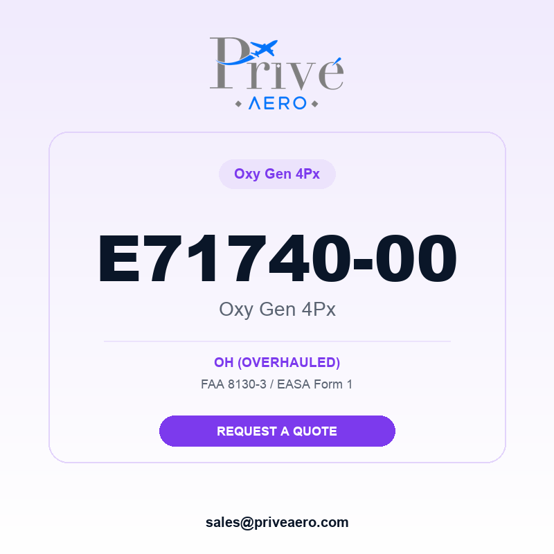 P/N E71740-00 Oxy Gen 4px E71740-00 Oxy Gen 4px – Privé Aero