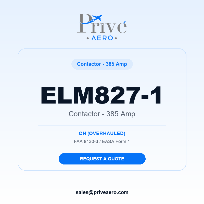 P/N ELM827-1 Contactor - 385 Amp ELM827-1 Contactor - 385 Amp – Privé Aero