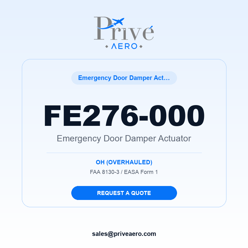 P/N FE276-000 Emergency Door Damper Actuator FE276-000 Emergency Door Damper Actuator – Privé Aero