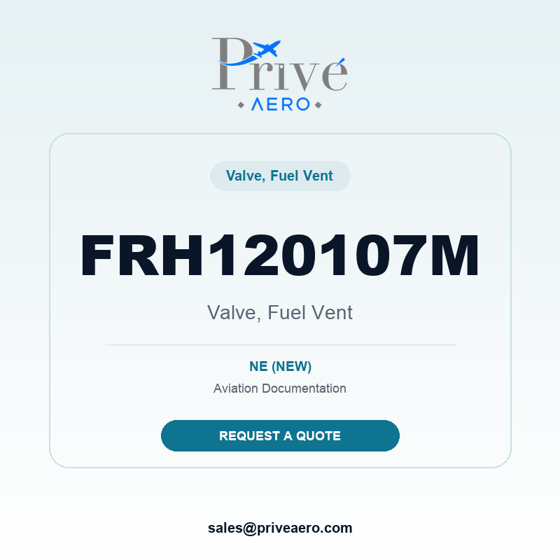 P/N FRH120107M Valve, Fuel Vent FRH120107M Valve, Fuel Vent – Privé Aero