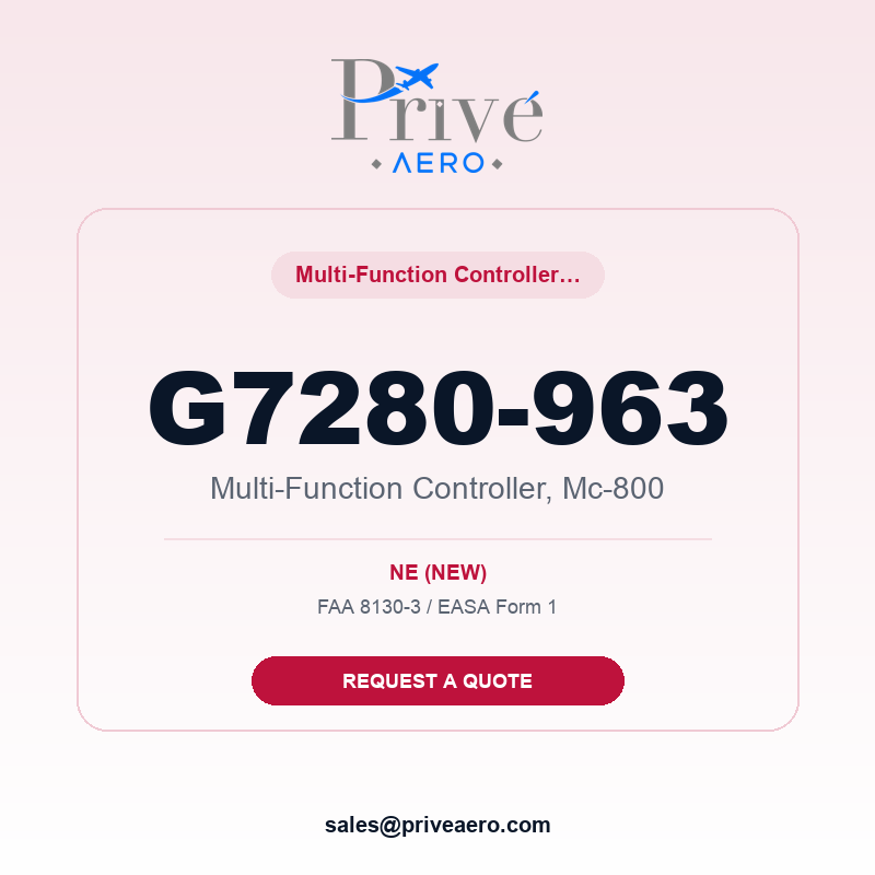 P/N G7280-963 Multi-function Controller, Mc-800 G7280-963 Multi-function Controller, Mc-800 – Privé Aero