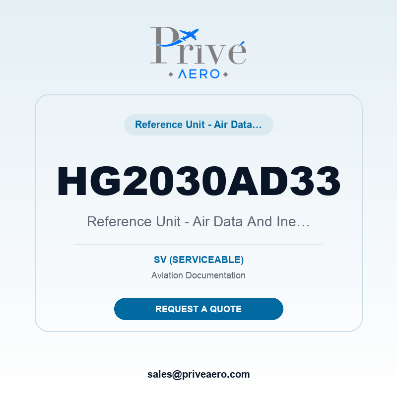 P/N HG2030AD33 Reference Unit - Air Data And Inertial (Adiru) HG2030AD33 Reference Unit - Air Data And Inertial (Adiru) – Privé Aero