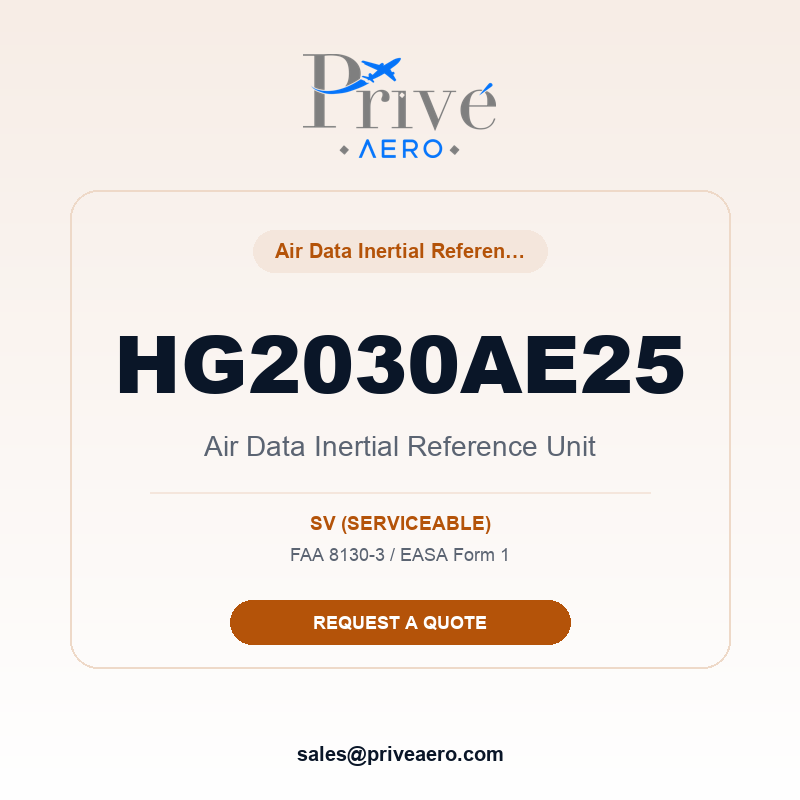 P/N HG2030AE25 Air Data Inertial Reference Unit HG2030AE25 Air Data Inertial Reference Unit – Privé Aero