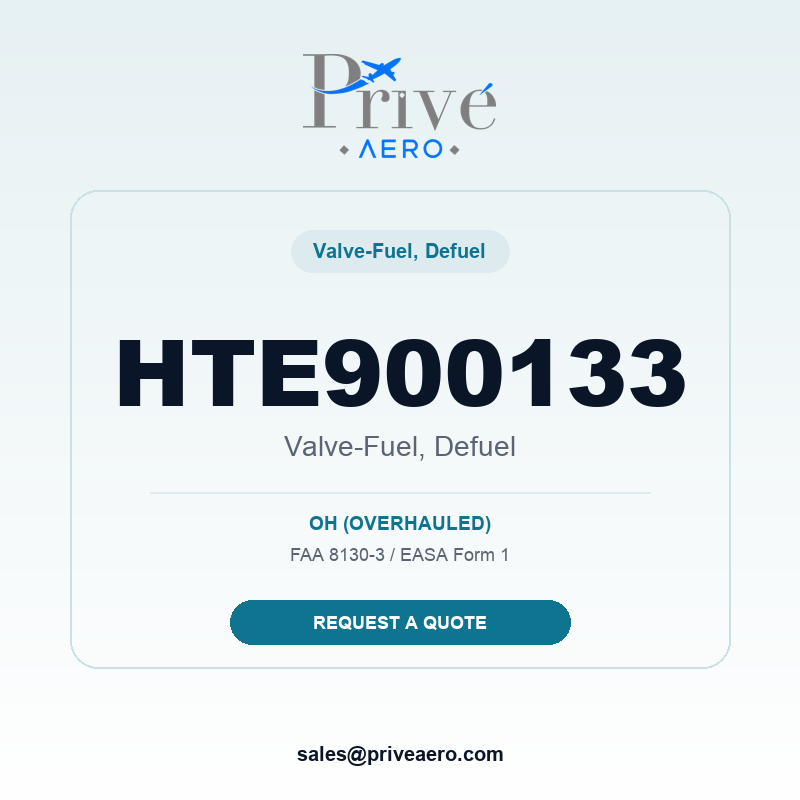 P/N HTE900133 Valve-fuel, Defuel HTE900133 Valve-fuel, Defuel – Privé Aero
