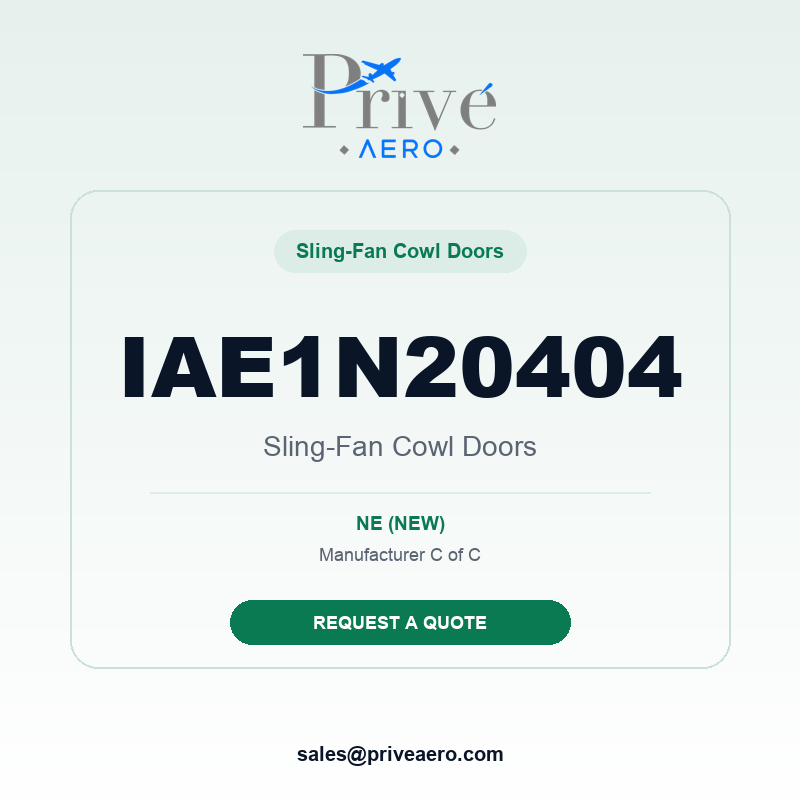P/N IAE1N20404 Sling-Fan Cowl Doors IAE1N20404 Sling-Fan Cowl Doors – Privé Aero