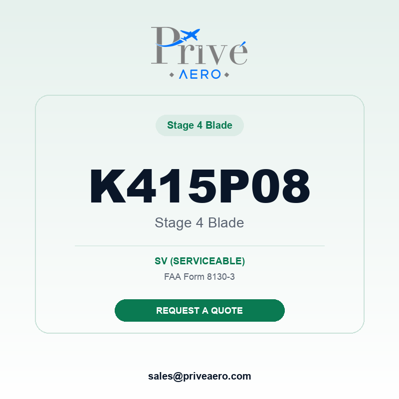 P/N K415P08 Stage 4 Blade K415P08 Stage 4 Blade – Privé Aero