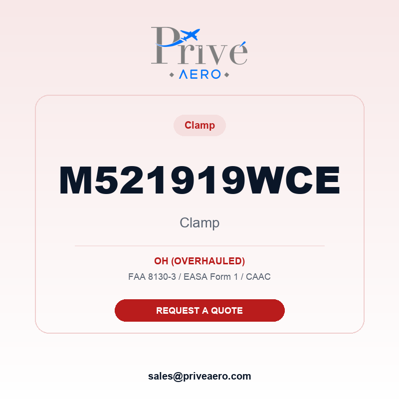 P/N M521919WCE CLAMP M521919WCE CLAMP – Privé Aero