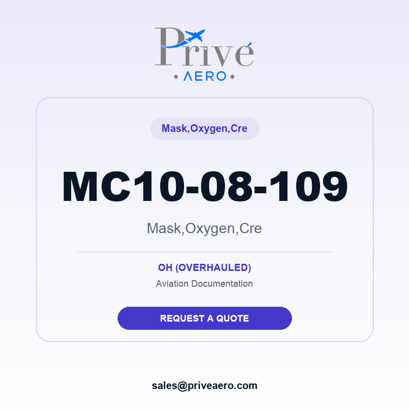 P/N MC10-08-109 Mask,Oxygen,Cre MC10-08-109 Mask,Oxygen,Cre – Privé Aero