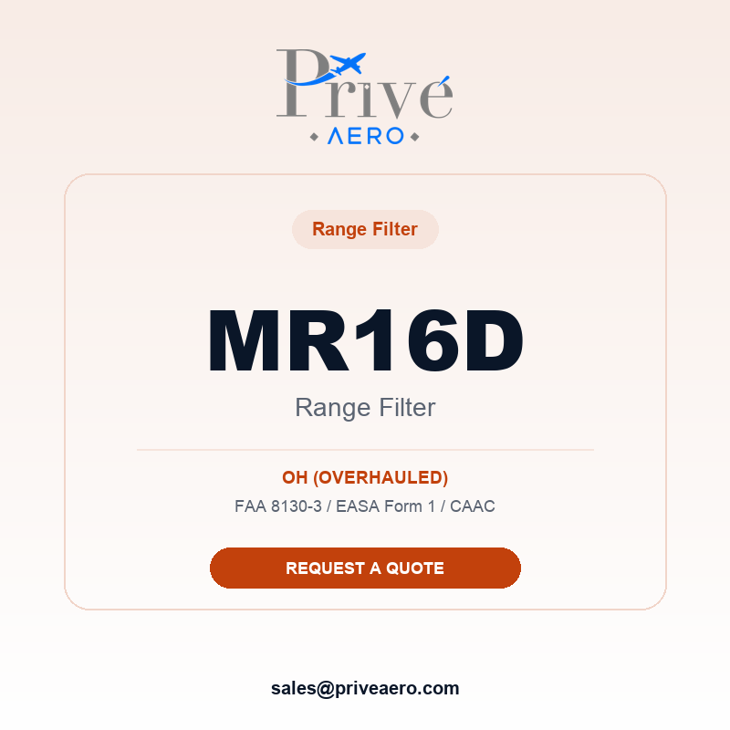 P/N MR16D RANGE FILTER MR16D RANGE FILTER – Privé Aero