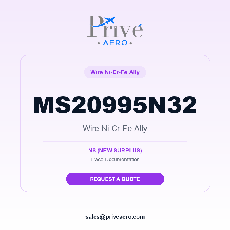 P/N MS20995N32 Wire Ni-Cr-Fe Ally MS20995N32 Wire Ni-Cr-Fe Ally – Privé Aero