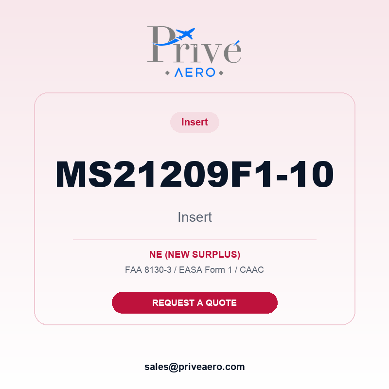 P/N MS21209F1-10 INSERT MS21209F1-10 INSERT – Privé Aero