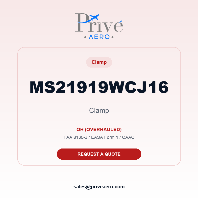 P/N MS21919WCJ16 CLAMP MS21919WCJ16 CLAMP – Privé Aero