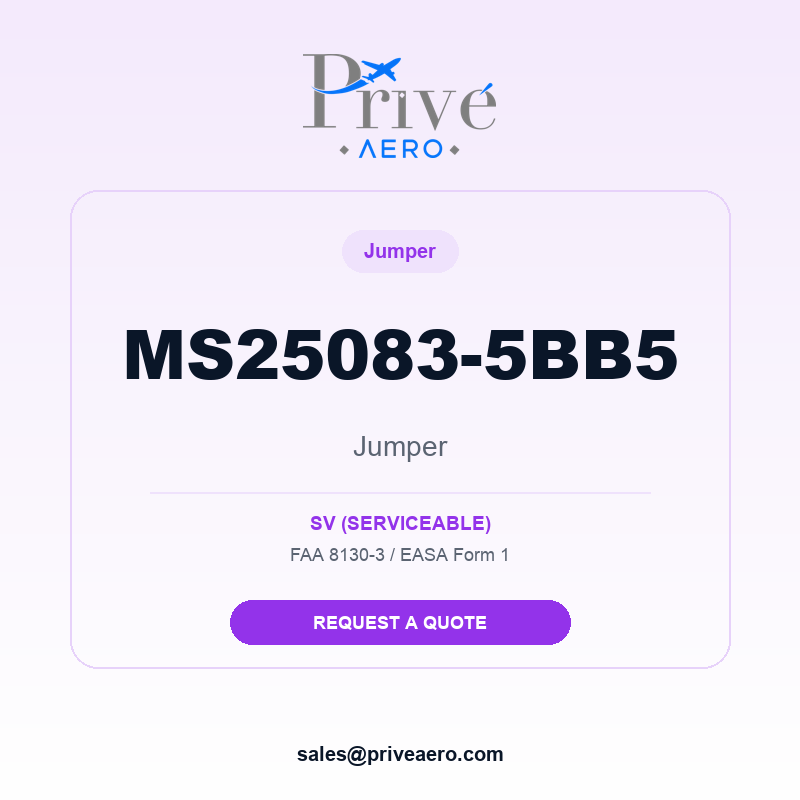 P/N MS25083-5BB5 Jumper MS25083-5BB5 Jumper – Privé Aero