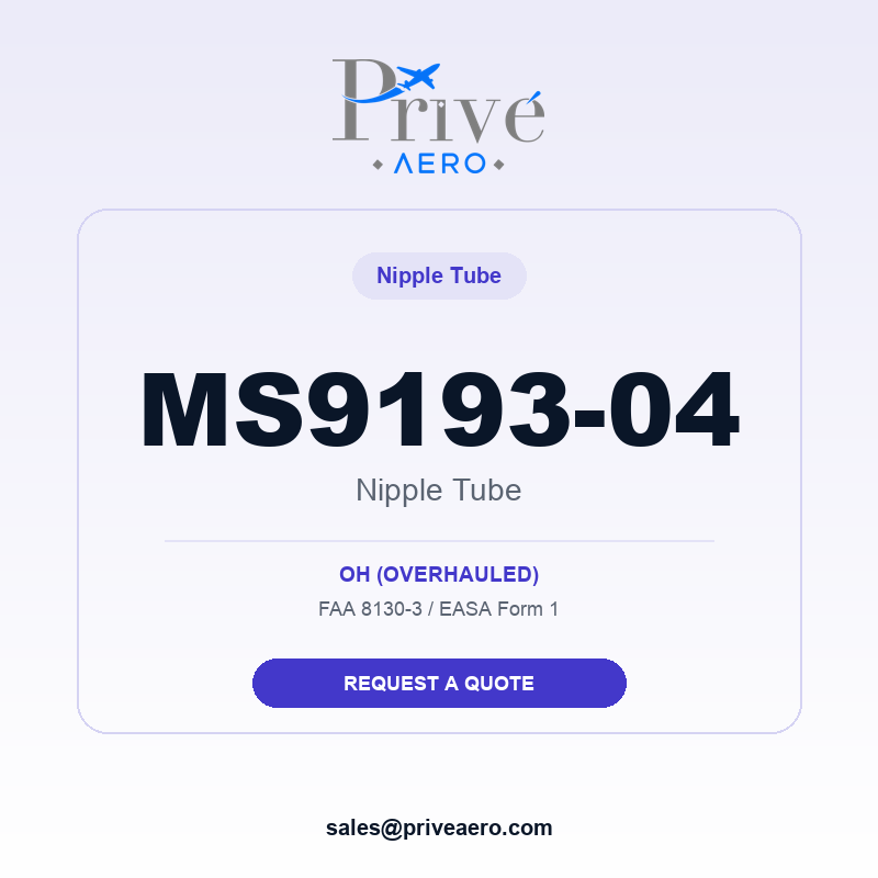 P/N MS9193-04 Nipple Tube MS9193-04 Nipple Tube – Privé Aero