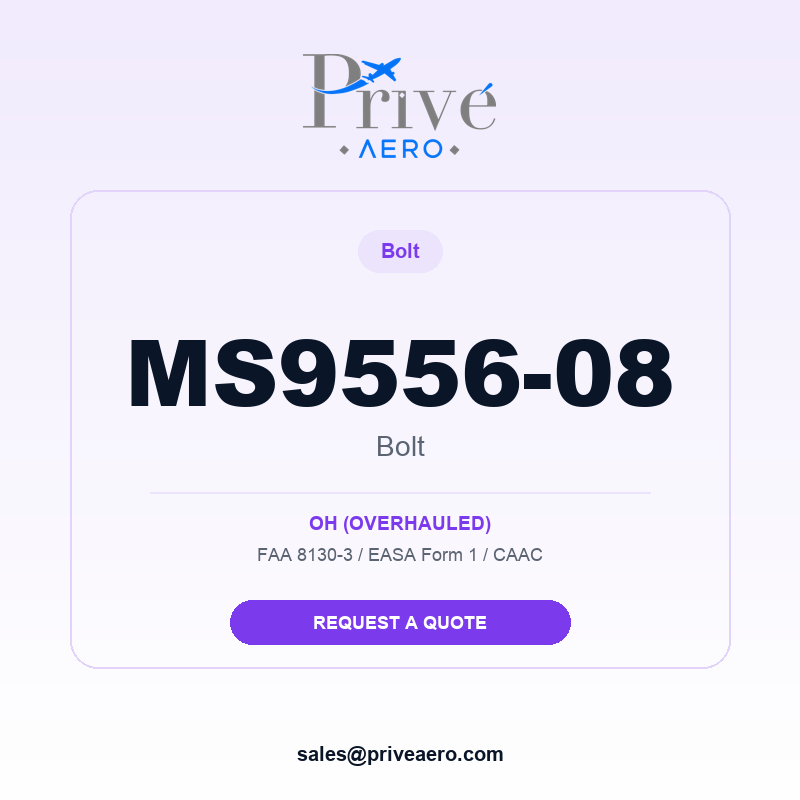P/N MS9556-08 Bolt MS9556-08 Bolt – Privé Aero
