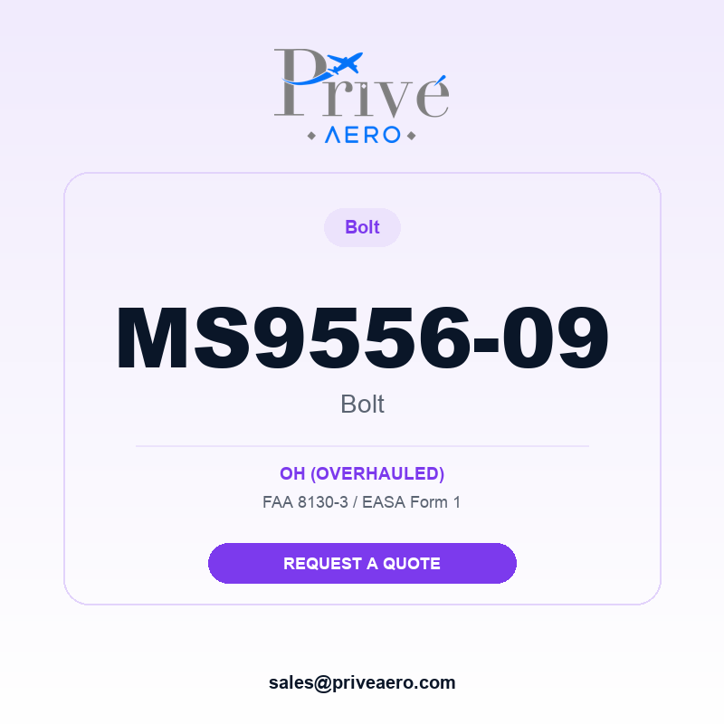 P/N MS9556-09 Bolt MS9556-09 Bolt – Privé Aero