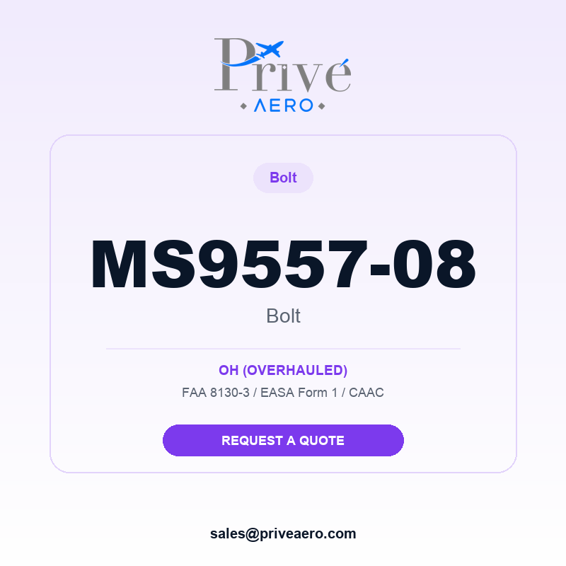 P/N MS9557-08 Bolt MS9557-08 Bolt – Privé Aero