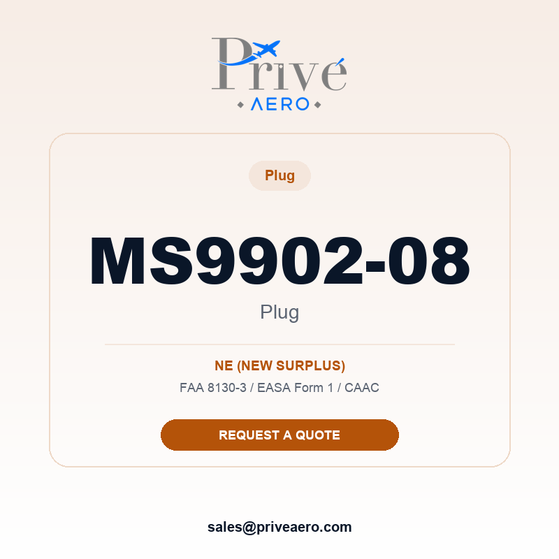P/N MS9902-08 PLUG MS9902-08 PLUG – Privé Aero