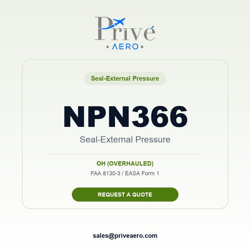 P/N NPN366 Seal-External Pressure NPN366 Seal-External Pressure – Privé Aero