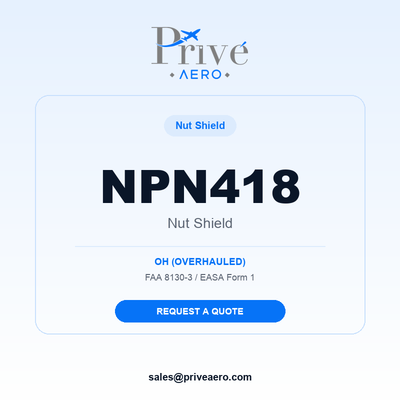 P/N NPN418 Nut Shield NPN418 Nut Shield – Privé Aero
