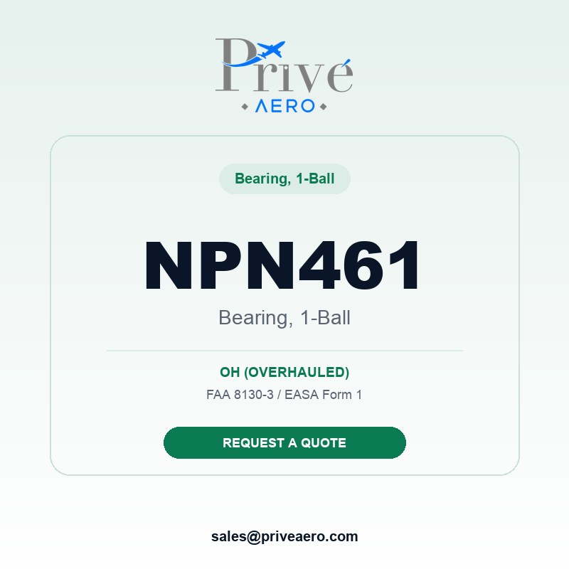 P/N NPN461 Bearing, 1-Ball NPN461 Bearing, 1-Ball – Privé Aero