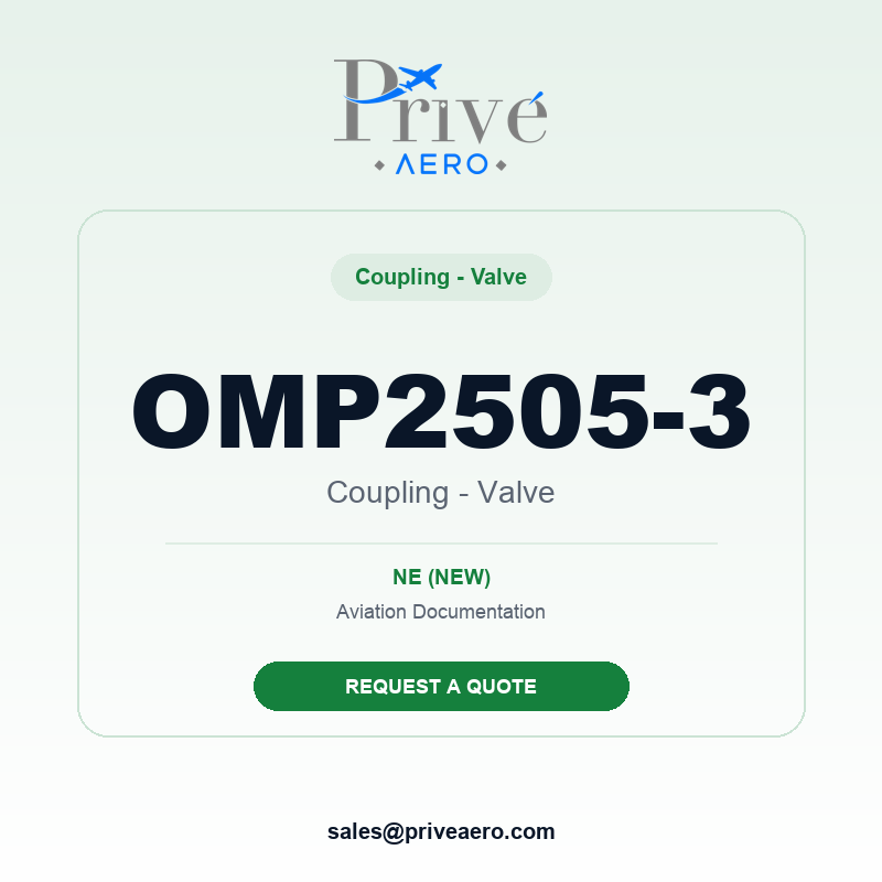 P/N OMP2505-3 Coupling - Valve OMP2505-3 Coupling - Valve – Privé Aero