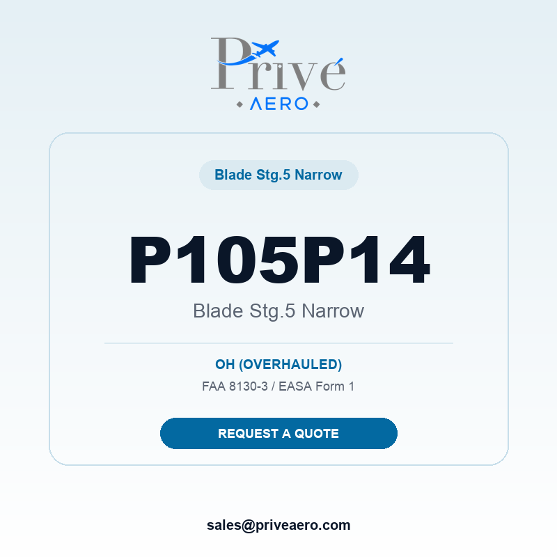P/N P105P14 Blade Stg.5 Narrow P105P14 Blade Stg.5 Narrow – Privé Aero