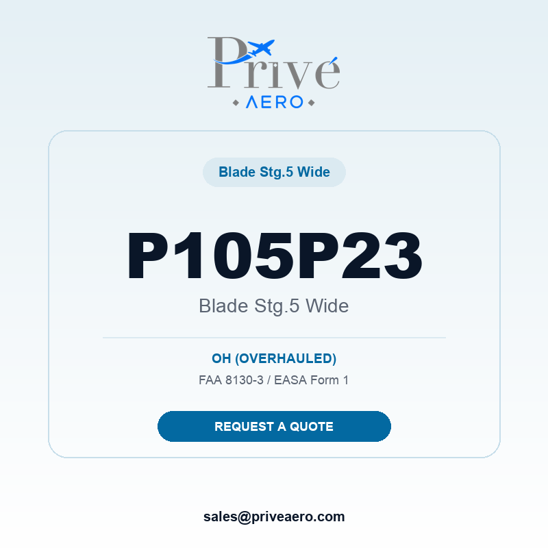 P/N P105P23 Blade Stg.5 Wide P105P23 Blade Stg.5 Wide – Privé Aero