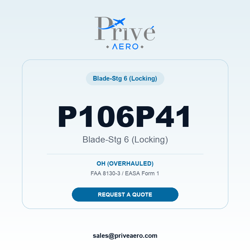 P/N P106P41 Blade-Stg 6 (Locking) P106P41 Blade-Stg 6 (Locking) – Privé Aero