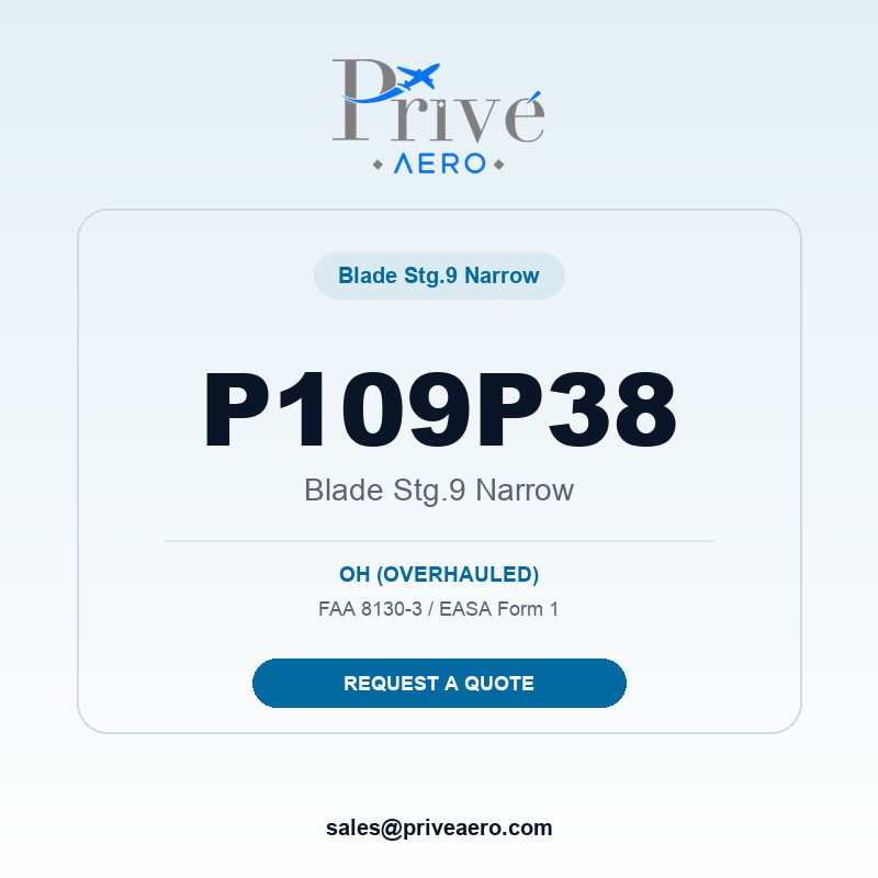 P/N P109P38 Blade Stg.9 Narrow P109P38 Blade Stg.9 Narrow – Privé Aero