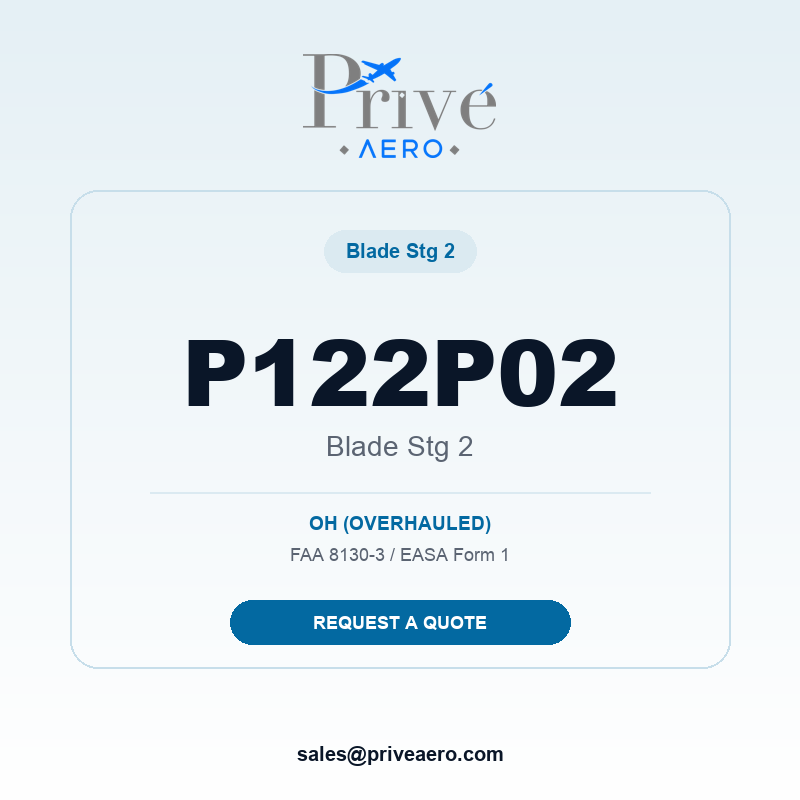 P/N P122P02 Blade Stg 2 P122P02 Blade Stg 2 – Privé Aero