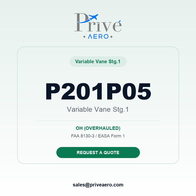 P/N P201P05 Variable Vane Stg.1 P201P05 Variable Vane Stg.1 – Privé Aero