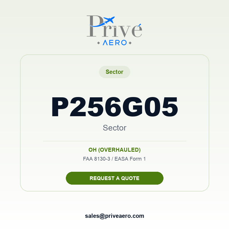 P/N P256G05 Sector P256G05 Sector – Privé Aero
