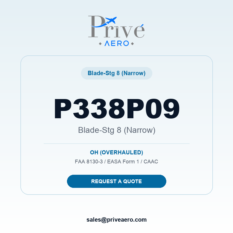 P/N P338P09 Blade-Stg 8 (Narrow) P338P09 Blade-Stg 8 (Narrow) – Privé Aero