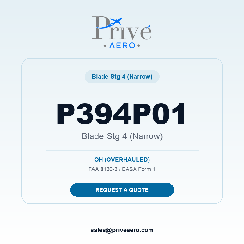 P/N P394P01 Blade-Stg 4 (Narrow) P394P01 Blade-Stg 4 (Narrow) – Privé Aero