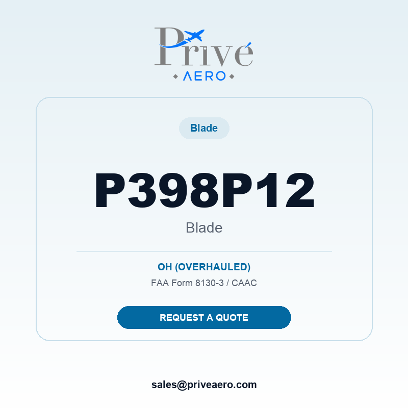 P/N P398P12 Blade P398P12 Blade – Privé Aero