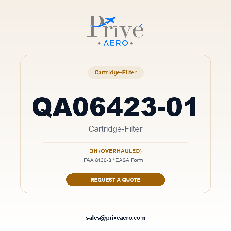 P/N QA06423-01 Cartridge-filter QA06423-01 Cartridge-filter – Privé Aero