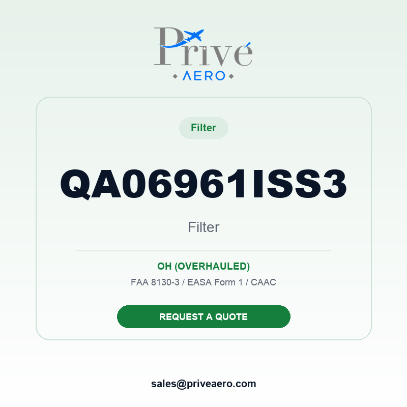 P/N QA06961ISS3 Filter QA06961ISS3 Filter – Privé Aero