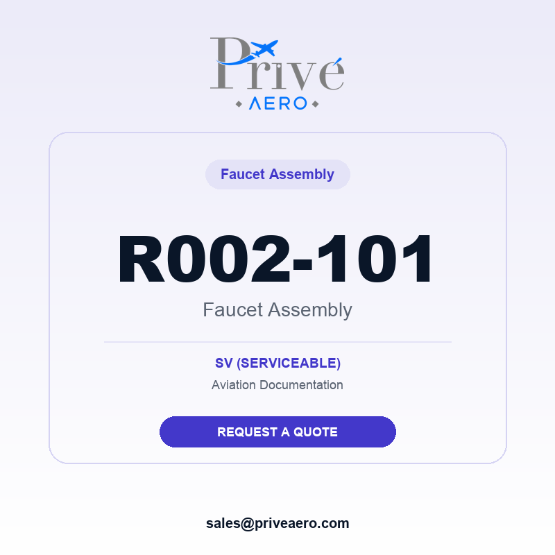 P/N R002-101 Faucet Assembly R002-101 Faucet Assembly – Privé Aero
