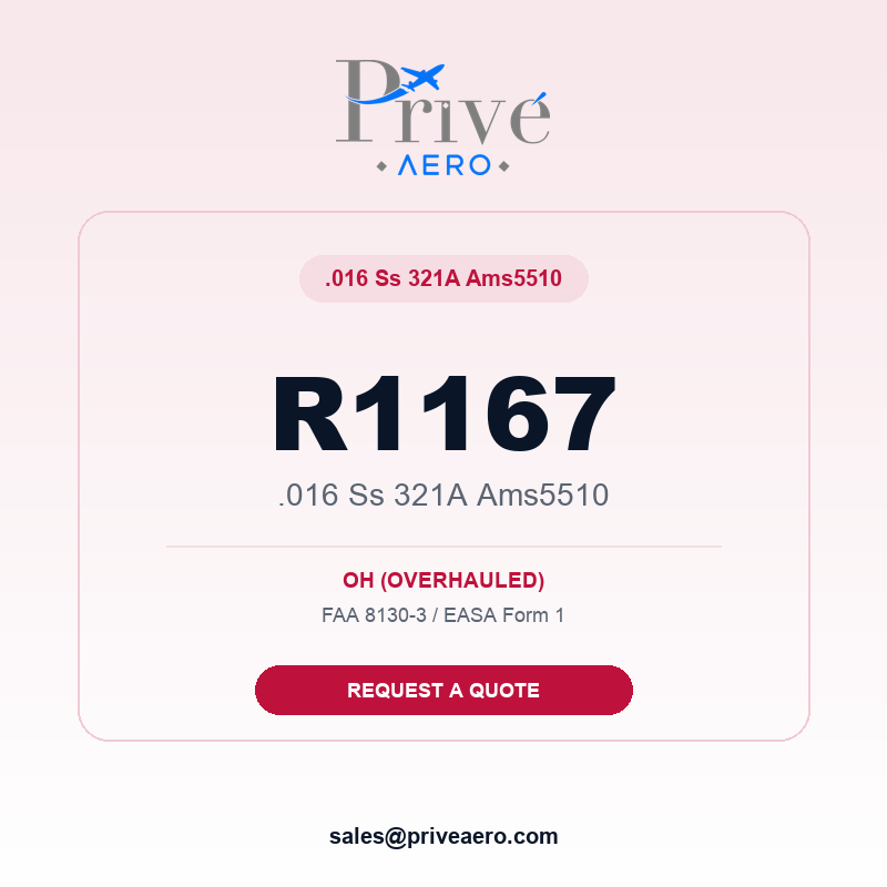 P/N R1167 .016 Ss 321a Ams5510 R1167 .016 Ss 321a Ams5510 – Privé Aero