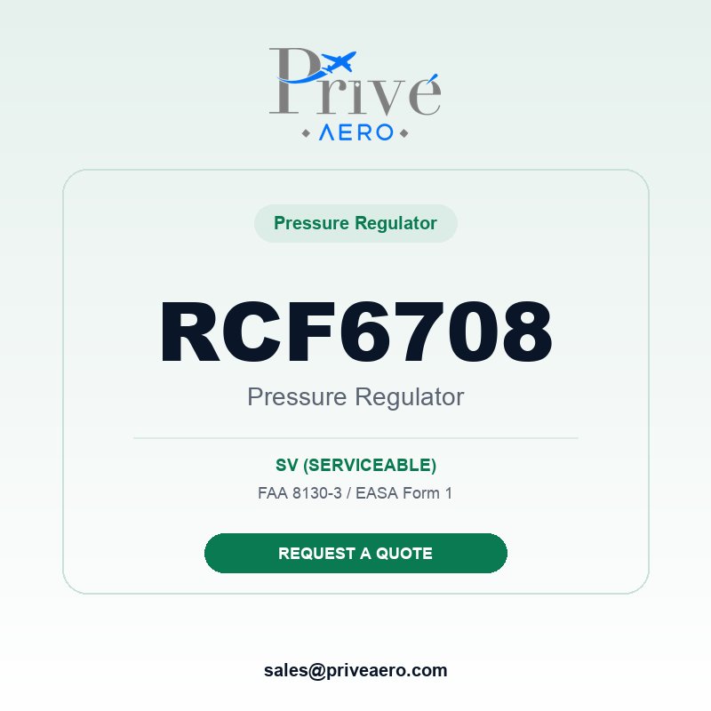 P/N RCF6708 Pressure Regulator RCF6708 Pressure Regulator – Privé Aero