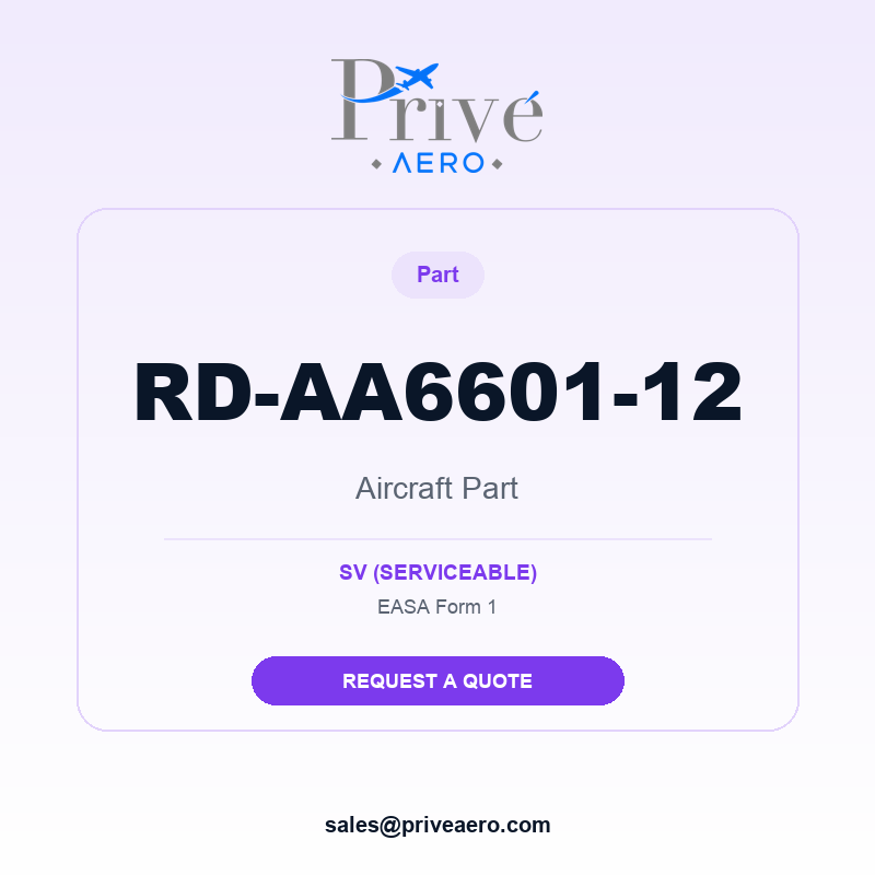 P/N RD-AA6601-12 RD-AA6601-12 – Privé Aero
