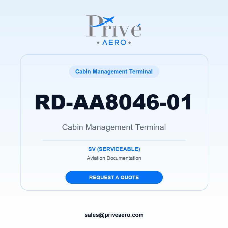 P/N RD-AA8046-01 Cabin Management Terminal RD-AA8046-01 Cabin Management Terminal – Privé Aero